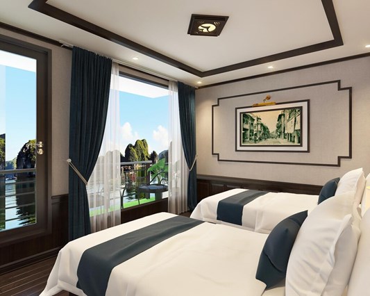 Phòng Cabin Superior Twin With Balcony