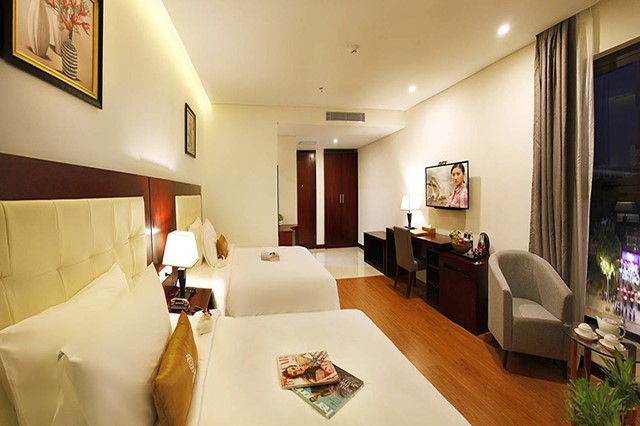 Phòng Deluxe Twin  Room with River  & Ocean View 