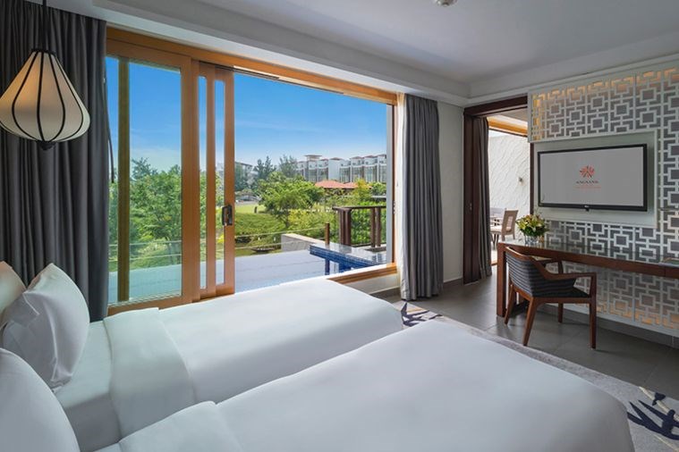 Phòng Junior Suite Twin  with privite pool