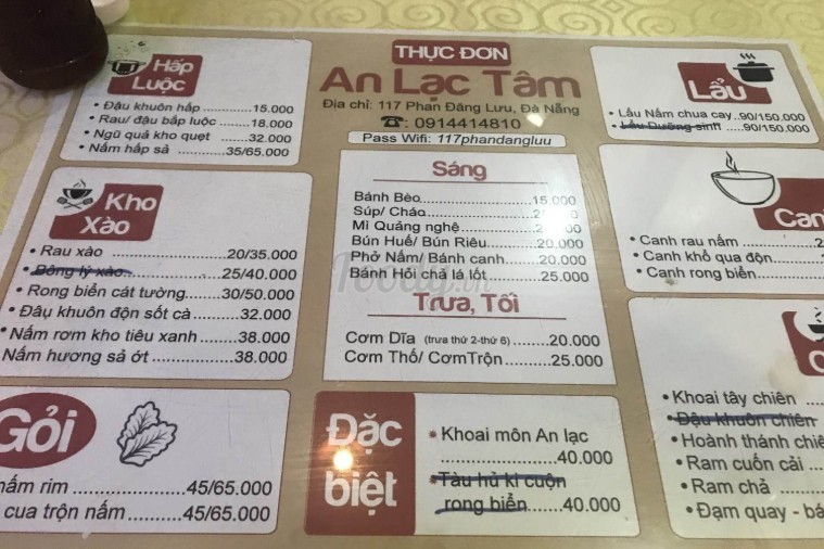 Quán chay An Lạc Tâm - Đà Nẵng