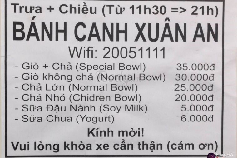 Bánh canh & bún bò huế Xuân An - Đà Lạt