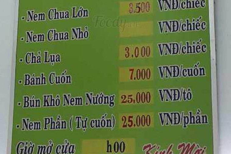 Quán Đặc Sản Nem Ninh Hòa - Phú Yên
