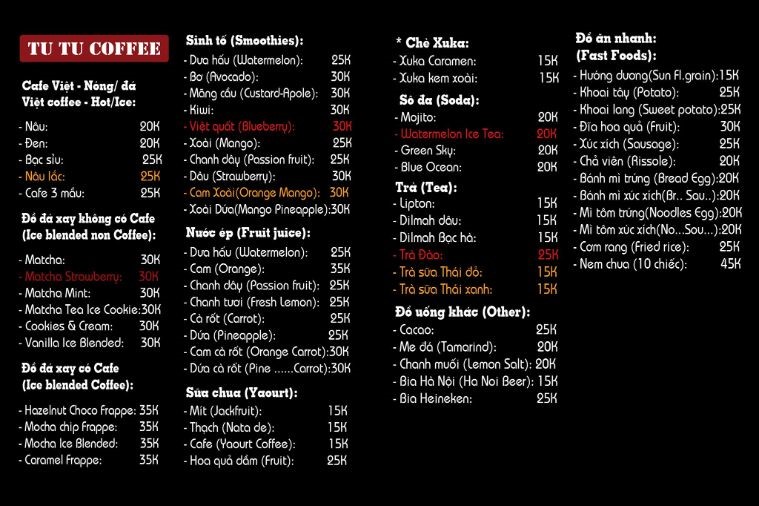 Tu Tu Coffee - Ninh Bình