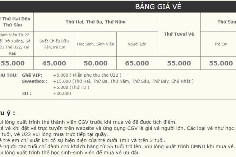 Rạp chiếu phim CGV Big C - Nha Trang