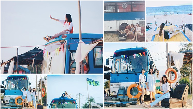 Du lịch Huế check-in Bus Café – quán cà phê có view biển tuyệt đẹp