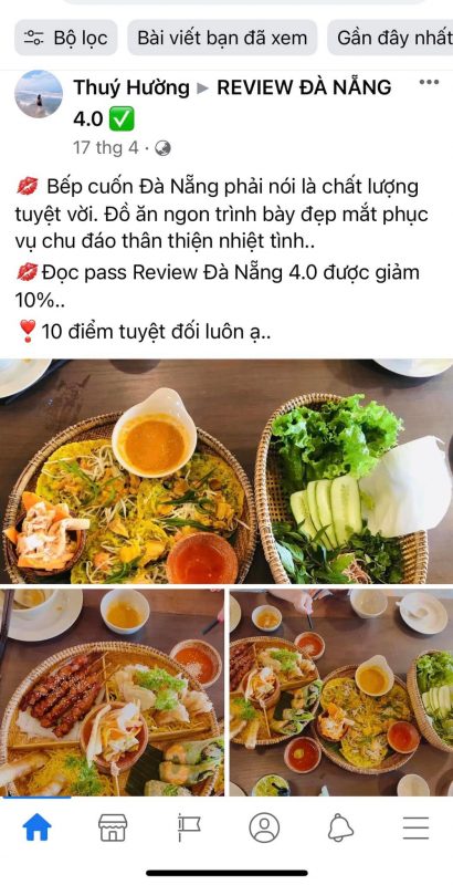 Review bếp cuốn Đà Nẵng
