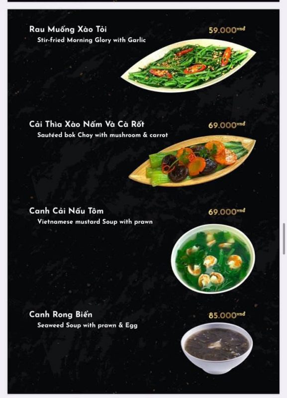 Menu bếp cuốn Đà Nẵng