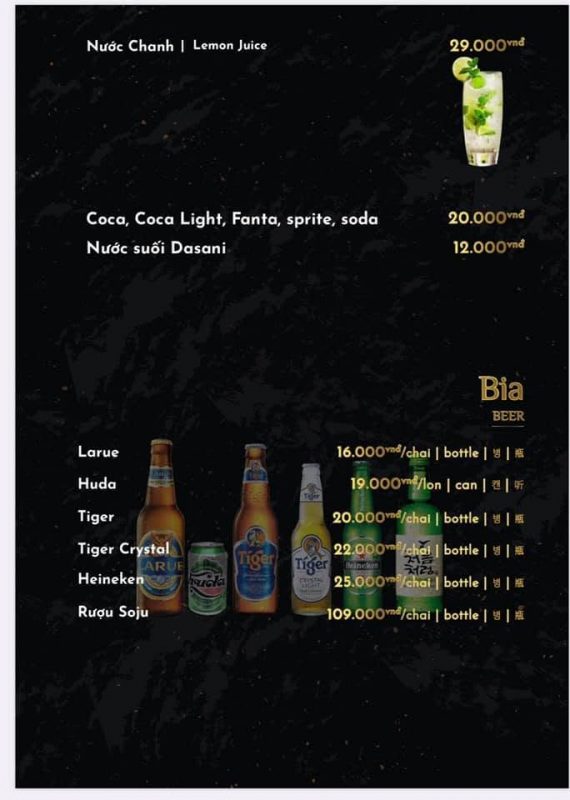 Menu bếp cuốn Đà Nẵng
