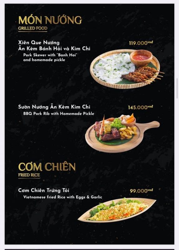 Menu bếp cuốn Đà Nẵng